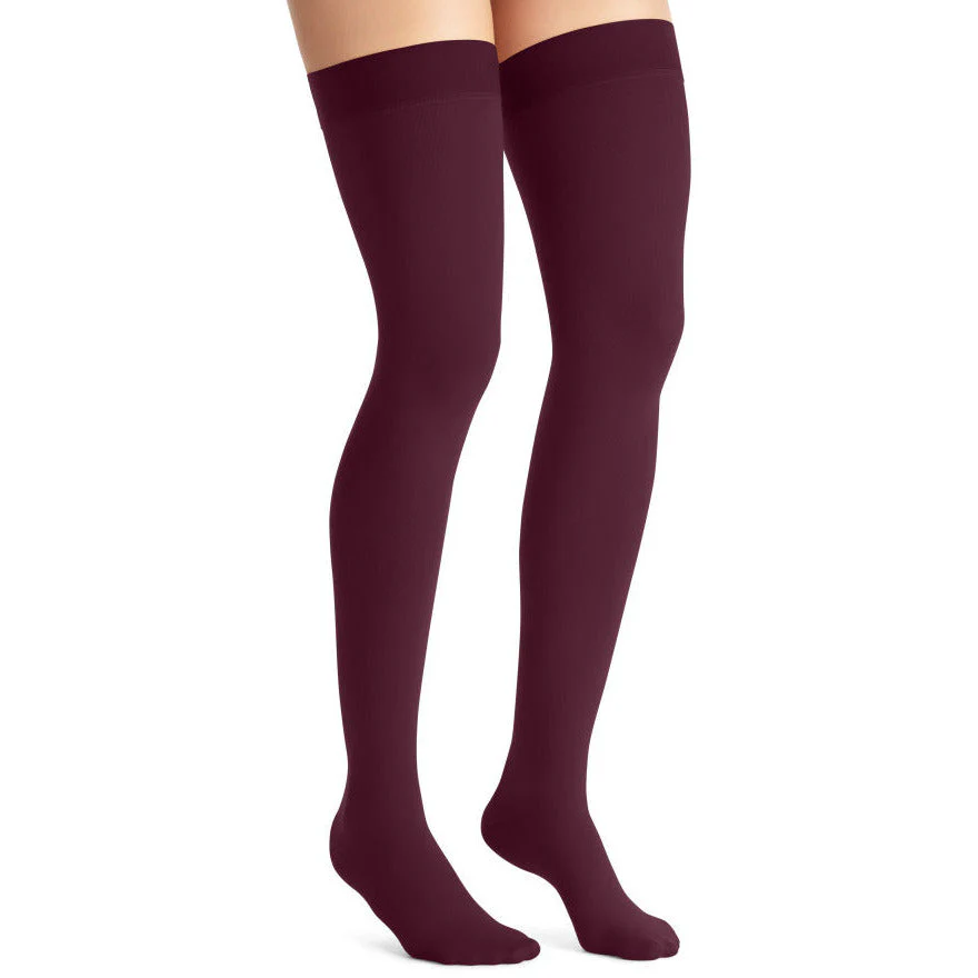 JOBST® Opaque Women's Thigh High 15-20 mmHg w/ Silicone Dot Top Band - Image 6