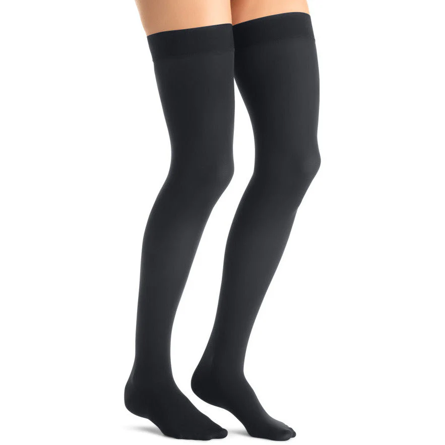 JOBST® Opaque Women's Thigh High 15-20 mmHg w/ Silicone Dot Top Band - Image 7