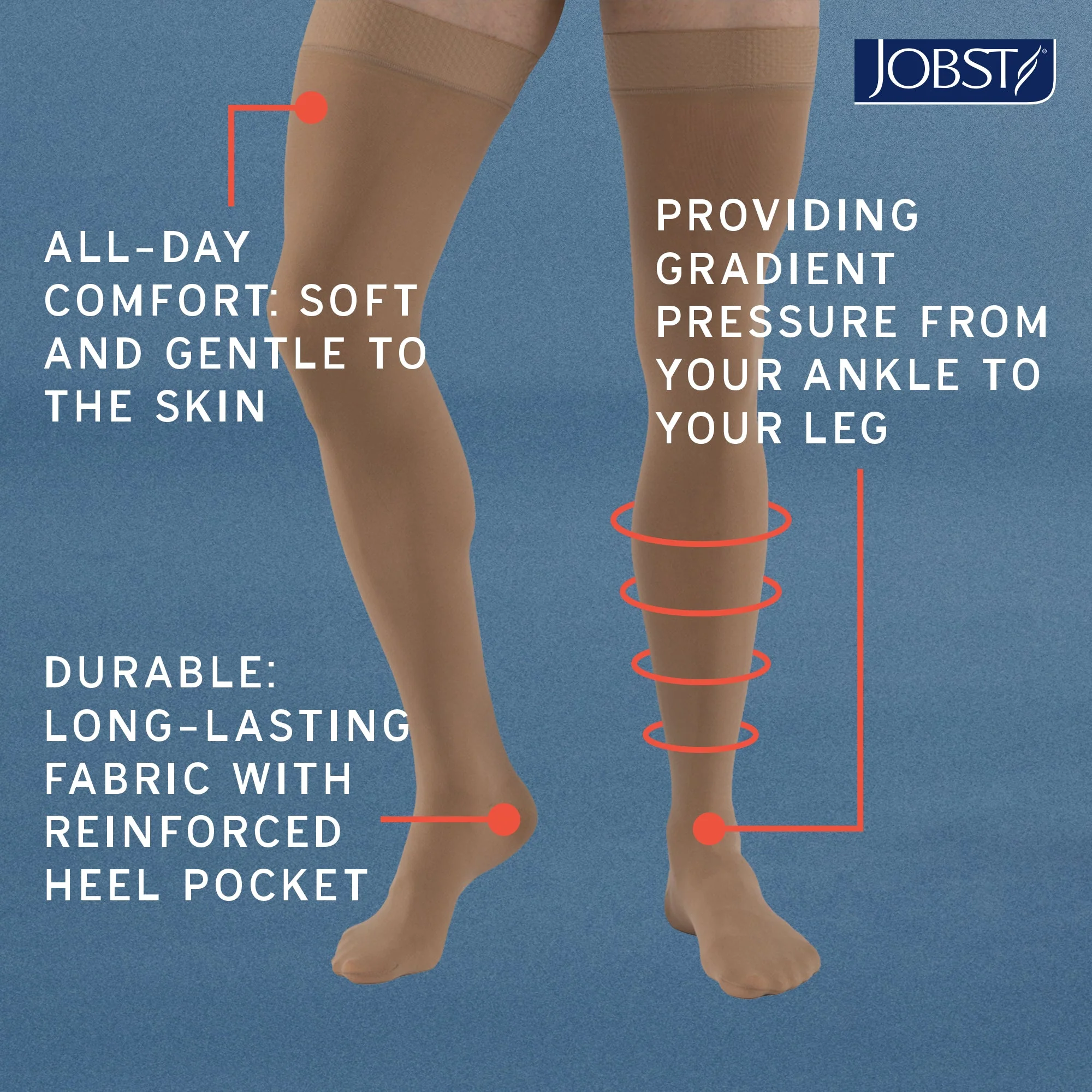 JOBST® Relief Single Leg Chap 30-40 mmHg, Open Toe - Image 6