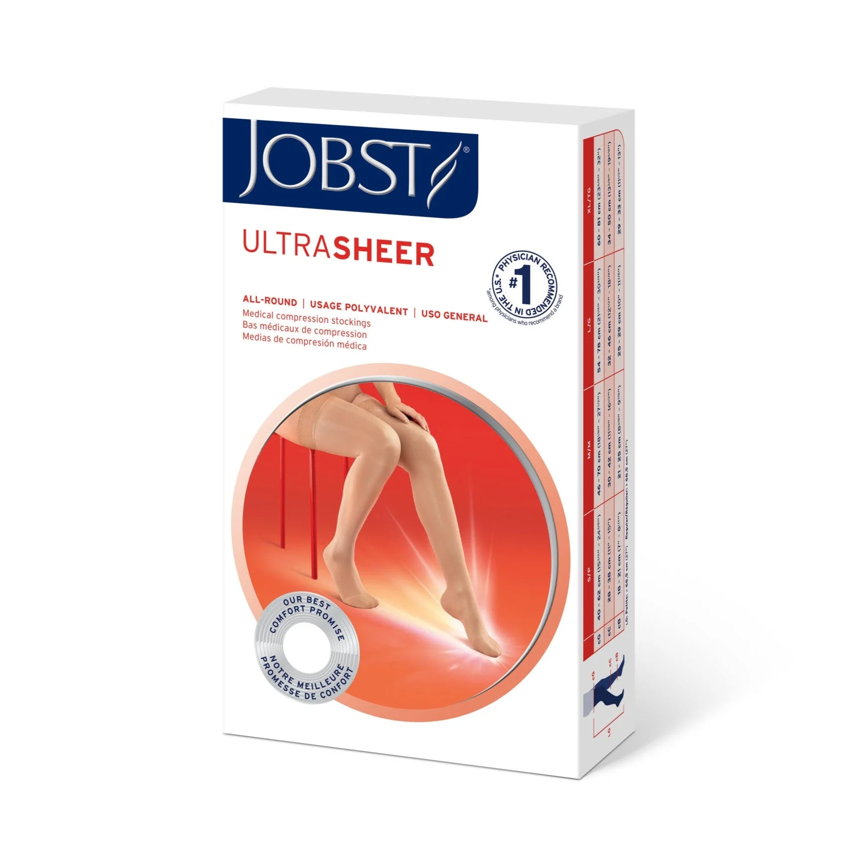 JOBST® UltraSheer Women's Thigh High 15-20 mmHg w/ Silicone Dot Top Band - Image 5